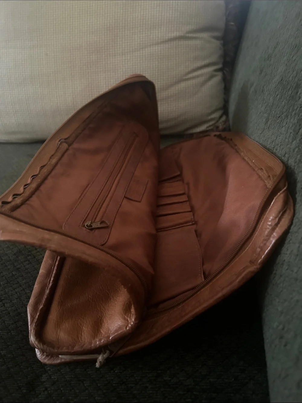 Men's Brown Leather Laptop Folio - Professional Sleeve